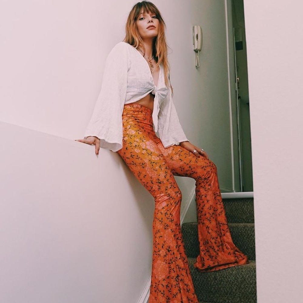 High waisted flare pants